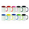 Cana (cana) cu maner colorat, colorat in interior Tank pentru imprimare prin sublimare. Photo 1